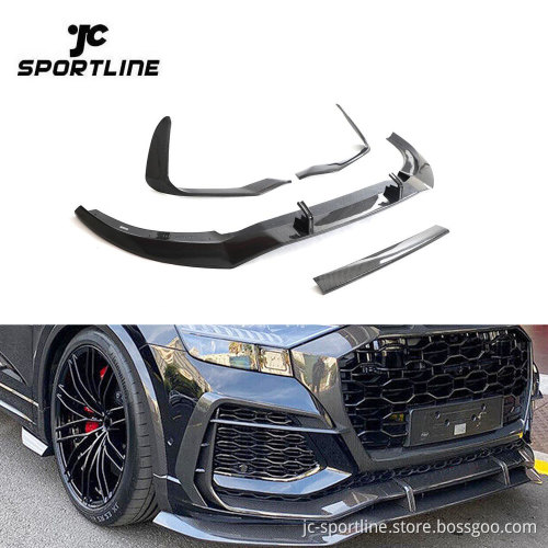 Real Carbon Fiber Front and Rear Bumper Splitter Lip for Audi RS Q8 2021-2023